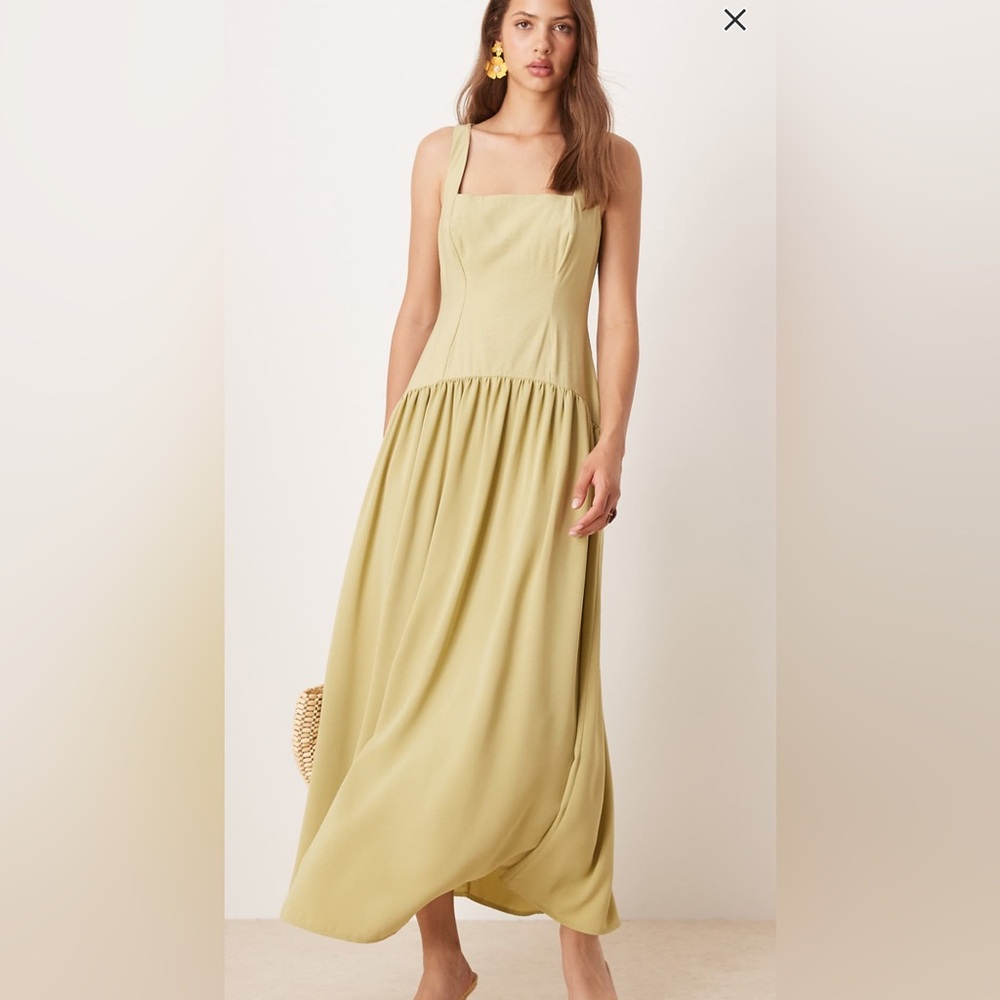 ASOS Light Olive Maxi Dress